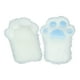 thumbnail image 3 of Guantes de patas de gato para disfrazarse, decorativos y cómodos guantes de peluche para vestir. Almohadillas azules blancas, 3 of 9