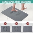 thumbnail image 3 of 45 * 35cm Tapete de baño de Piedra, Tapete baño de Tierra de Diatomeas, Tapete de diatomita Antideslizante, Fácil de Limpiar, Ultra Absorbente, Secado rápido, para Salón, Ducha (Gris O, 3 of 5