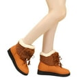 thumbnail image 5 of Brown Ladies Plush Lined Boots With Thermal Design And Round Toe For Enhanced Comfort During Cold Days And Outdoor Adventures, 5 of 5