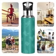 thumbnail image 5 of Insulated Stainless Steel Sports Water Bottle With Straw and Handle,Minimalist Art Style Ideal for Outdoor Use 600 ml Weaving, 5 of 7