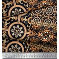 thumbnail image 1 of Soimoi Rayon Fabric Damask Patchwork Print Sewing Fabric Yard 42 Inch Wide, 1 of 3