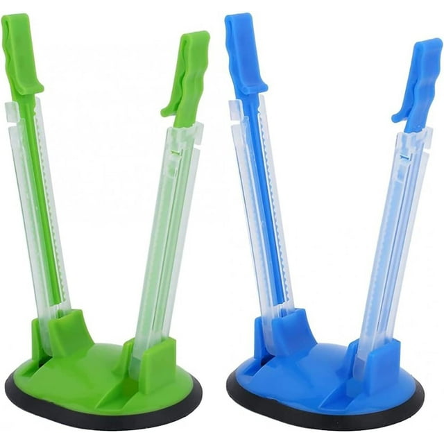 Soporte para bolsas (paquete de 2), con clip para bolsas de almacenamiento de alimentos, para bolsas de preparación de alimentos, bolsas de plástico para congelador y bolsas Ziploc, para