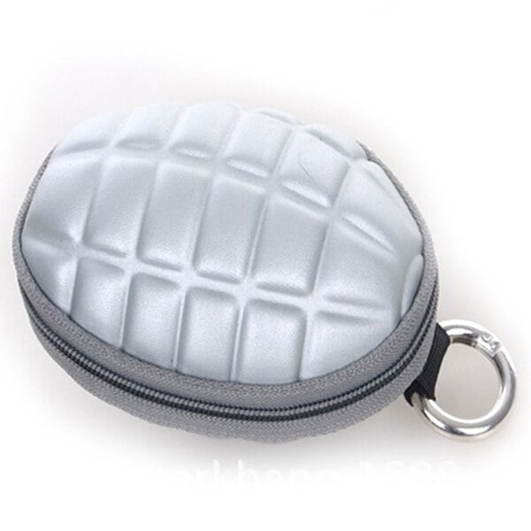 Pull the Pin Coin Purse Big Bombin Grenade Purple Luxe Leather 