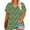 Green, variant on Plus Size 4X Women's Short Sleeve Tops Sale Under $10 Free Shipping Summer Casual Loose Print Blouse