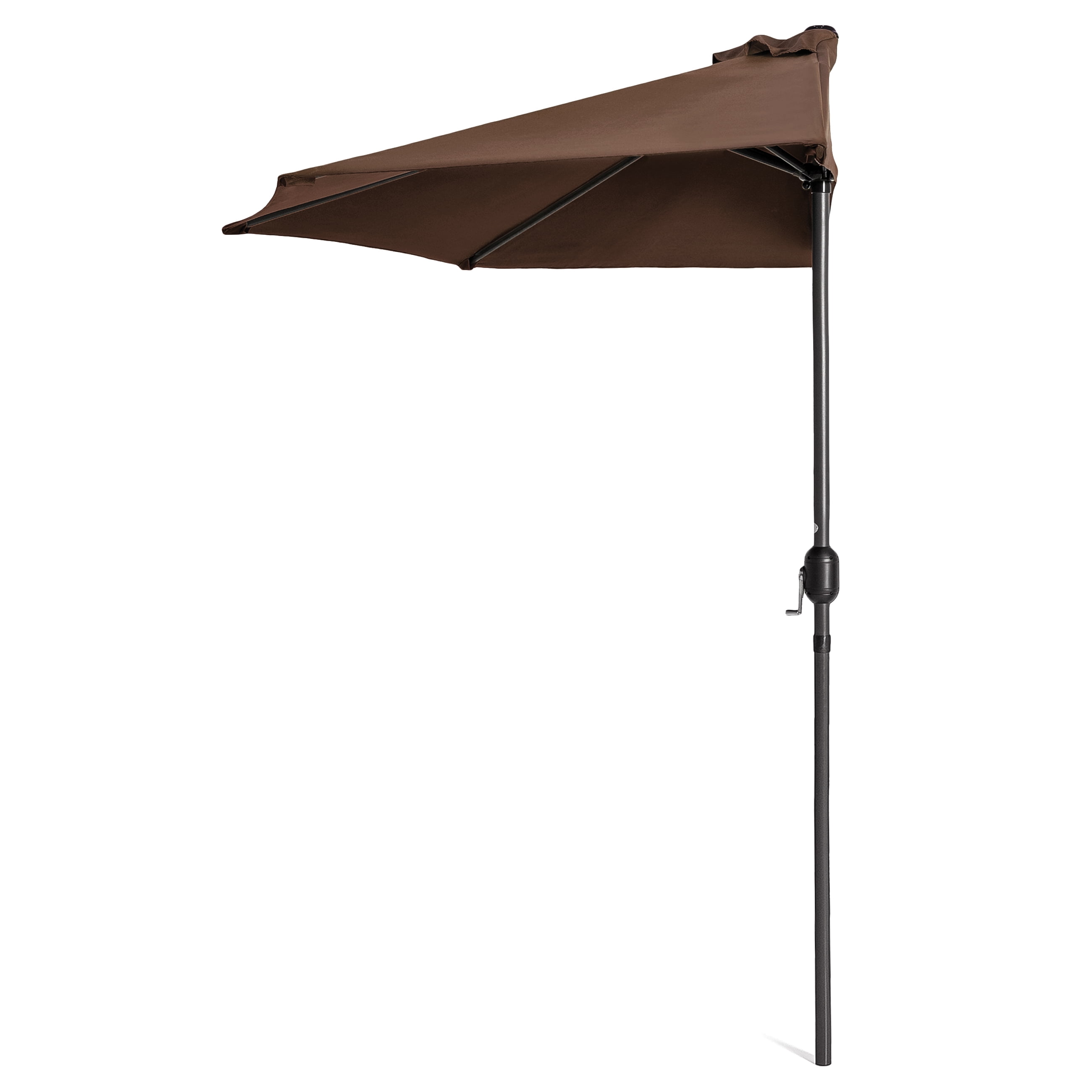 Best Choice Products 9ft Steel Half Patio Umbrella w Crank by
