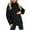 Black, variant on Women Waterproof Long Hooded Zip-Up Long Sleeves Rain Jacket Trench Coats Windbreaker Travel Jacket Navy Blue XXL