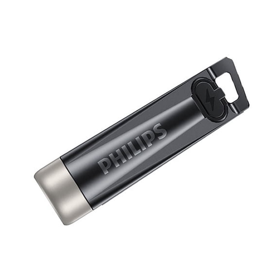 Philips SFL1121 Rechargeable LED Keychain Flashlight, Mini EDC Light for Camping, Hiking