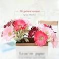thumbnail image 6 of huntermoon 7 Stems/Bunbles Artificial Gerbera Flower Realistic Fake Daisy Flowers Bridal Wedding Bouquet for Home Garden Wedding Party Decorations, 6 of 18