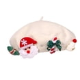 thumbnail image 3 of Milageto Christmas Hat French for Holiday Traveling Cosplay Hat White, 3 of 8