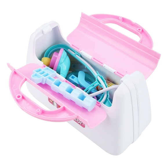 Kit Toy Children Stethoscope Syringe Medicine Bottle Tool Kit Role Playing Game Toys Pink