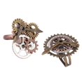 thumbnail image 1 of 2 Piezas Gears- Gear Reloj Reloj Puntero Anillos para Hombres Mujeres Anillos de Rueda Hugo Steampunk Gears Ring, 1 of 10