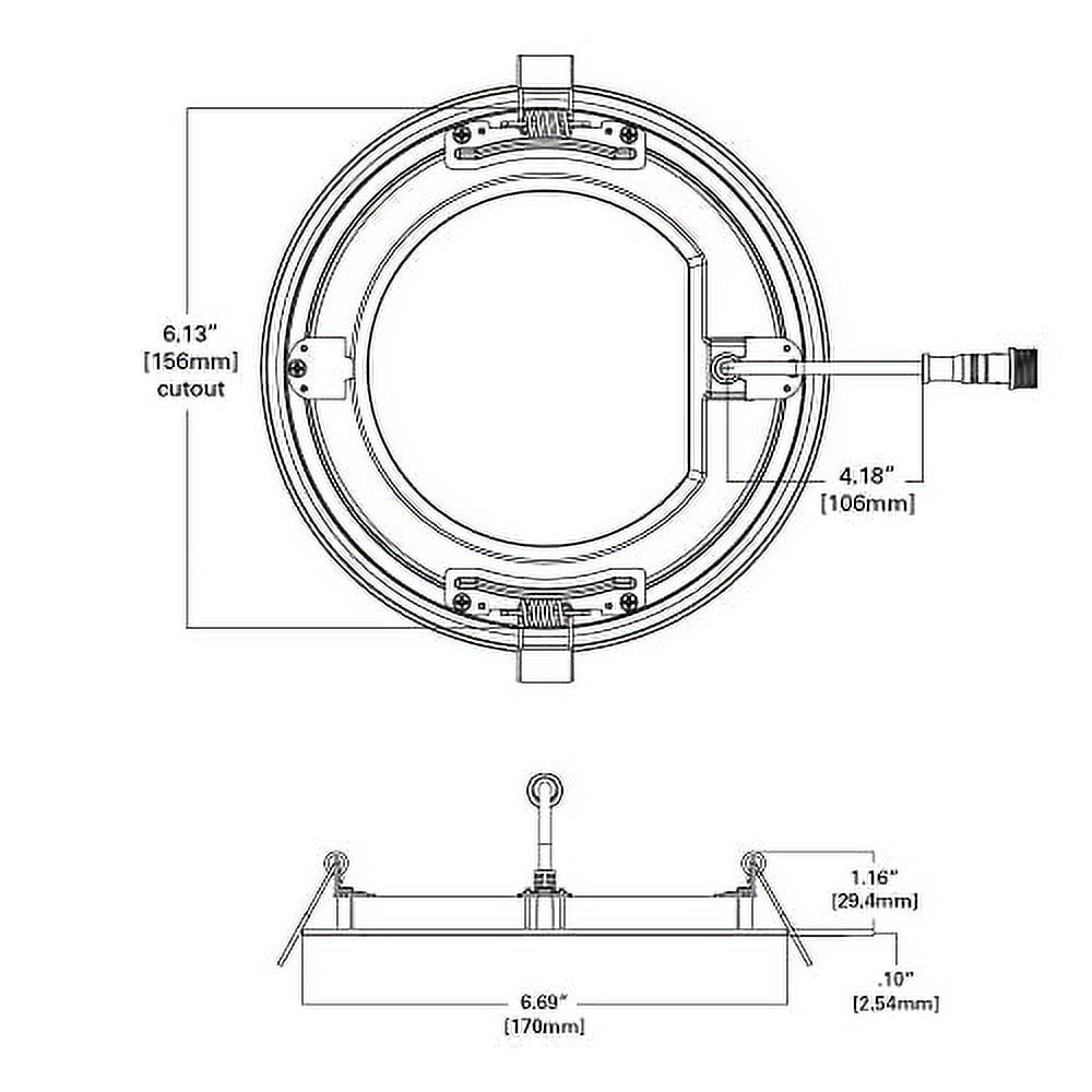 Halo 6" inch Recessed Canless LED Ceiling Light Direct Mount, White