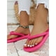 thumbnail image 3 of 1 Pair Summer Eva Pool Flip Flops Woman Clip Toe Soft Women Minimalist Toe Post Flat Sandals Funky Hot Pink Thong Slippers, 3 of 5