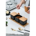 thumbnail image 4 of Bruntmor Bleu Ensemble de 3 Bocaux / Rangement Alimentaire, Café, Sucre, Thé, Pots à Épices, 4 of 8