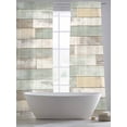 thumbnail image 5 of Beige Light Green Sheer Curtains 84 Inch Length 2 Panels Set, Farmhouse Wooden Striped Voile Window Treatment Rod Pocket Curtains Sheers Drapes for Bedroom/Living Room/Kitchen 52"x84"x2, 5 of 7