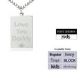 thumbnail image 3 of Photos Engraved - Custom Photo Engraved Small Rectangle Pendant in Stainless Steel - Free reverse side engraving - 18 in chain included - W-SRST, 3 of 6