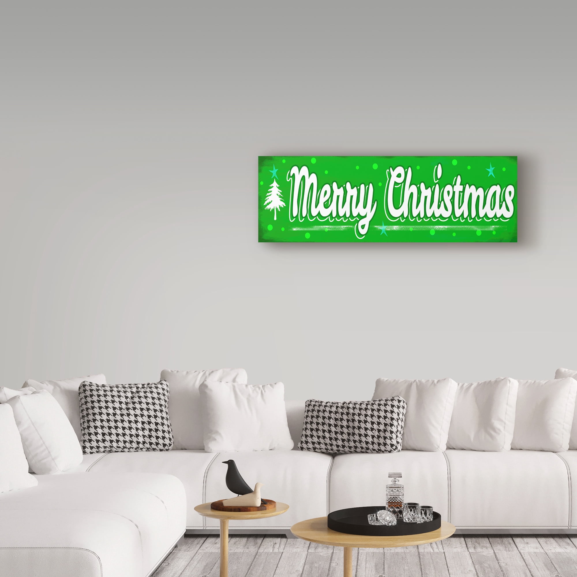 Trademark Fine Art 'Merry Christmas Sign' Canvas Art by Valarie Wade