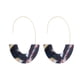 thumbnail image 2 of Pendientes en forma de U Sonducket con estampado de leopardo colgante universal Morado oscuro, 2 of 6