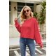 thumbnail image 1 of Suéter de punto de cuello redondo de moda europea y americana suéter suelto de color sólido, 1 of 4