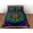 thumbnail image 3 of Mandala Psicodélico Funda Nórdica Juego de Cama Hippie Full, Queen, King, Preppy, 3 of 4