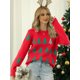 thumbnail image 3 of Suéter navideño negro 2024 Suéter feo para mujer Suéter holgado con lentejuelas y árbol de Navidad Otoño Invierno Año Nuevo 39945, 3 of 5