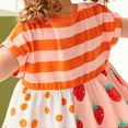 thumbnail image 5 of ibuvkizy Girls Summer Dresses Baby Princess Dress 2-7Years Girls Dresses Girls Round Neck Knitted Cotton Kids Dresses Girls Princess Dresses Toddler Birthday Party Gown Kids Cute, 5 of 9