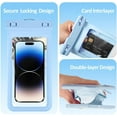 thumbnail image 3 of DEA Waterproof Phone Pouch, with Interior Card Holder, Large Dry Phone Case for iPhone 17 16 15 14 13 Pro Max, Beach Vacation Essentials,1 Pack,Blue, 3 of 10