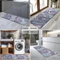 thumbnail image 2 of Purple and Teal Paisley and Floral Pattern Kitchen Rug Mat,Kitchen Runner Rugs Non Skid Washable,Decorative Kitchen Floor Mats for Kitchen,Sink,Laundry,17"X47", 2 of 5