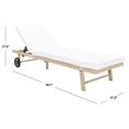 thumbnail image 3 of SAFAVIEH Joella Outdoor Patio Sunlounger, Beige/White, 3 of 14