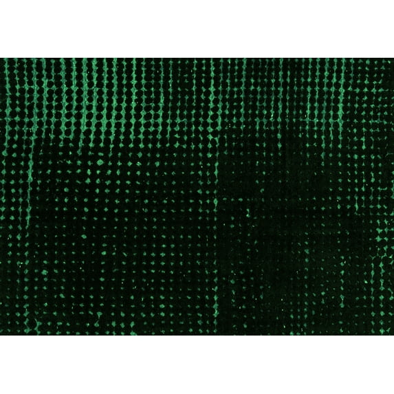 Ahgly Company Indoor Rectangle Abstract Green Modern Area Rugs, 2' x 4'