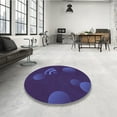 thumbnail image 4 of Ahgly Company Machine Washable Indoor Rectangle Transitional Purple Amethyst Purple Area Rugs, 2' x 5', 4 of 7