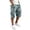A-Sky Blue27, variant on Mens Teal Camo Cargo Capri Shorts Drawstring Waist Lightweight Outdoor Trunks