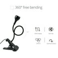 thumbnail image 4 of Luz de lectura LED Advancent USB Clip-On Cabecero de cama flexible Iluminación blanca negra HA2664-01, 4 of 6