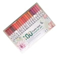 thumbnail image 2 of Colores Delineador Fino Dibujo Pintura Acuarela Arte Rotuladores Doble Punta Cepillo Pluma Útiles Escolares 24 Uds 36 Uds 100 Uds 100 Piezas Minnieouse EL013630-03, 2 of 5