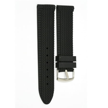 22mm Rubber Strap - 22MM BLACK RUBBER WATCH BAND STRAP FITS CHOPARD STY RACE TIRE TREAD