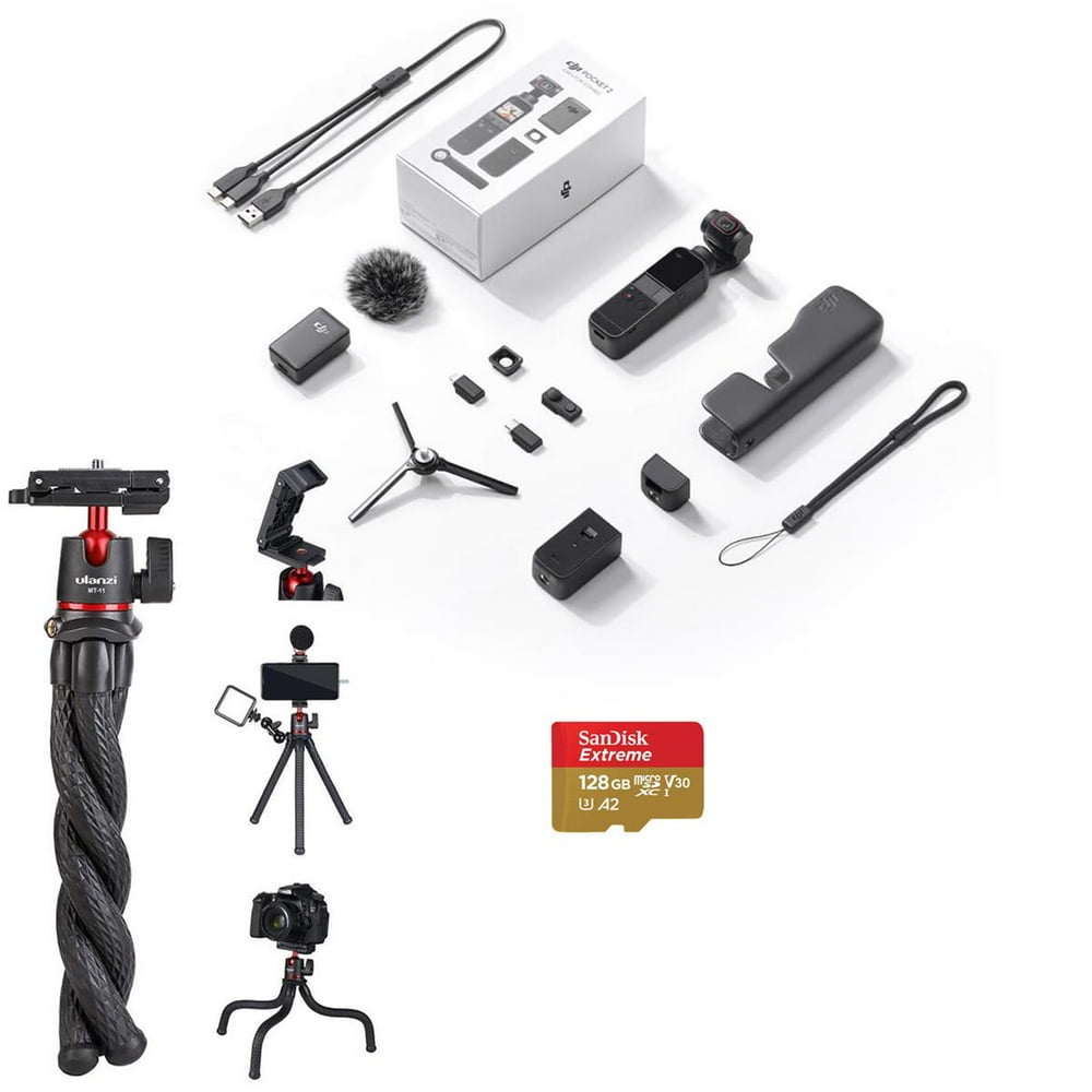 DJI Pocket 2 Gimbal Camera Creator Combo Bundle with 128GB microSD