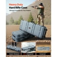 thumbnail image 2 of VEVOR Hard Rifle Case, Lockable Rifle Case with Pre-cut Foams, 52 in Gun Storage with Wheels, Heavy Duty IP67 Waterproof & Dustproof Pistol Storage Cases for Rifles, Shotguns, Airsoft Guns, Grey, 2 of 9