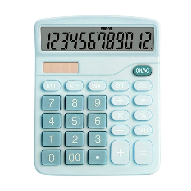 Calculadora electrónica Pisexur para hombres, calculadora básica de escritorio de 12 dígitos, doble potencia, con gran pantalla LCD, electrónica para niños, organizador de electrónica.