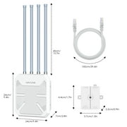 Wifi Repeater WiFi Outdoor Access Point Mesh Extender, Omni-directional Coverage AX1800M 2.4GHz+5GHz MU-MIMO and 802.3af/at active PoE & passive PoE power supply, Gigabit Port, IP67 enclosure