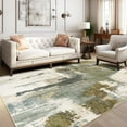 thumbnail image 2 of Dwelke Washable Area Rugs Non-Slip Modern Abstract Soft for Living Room Entryway Bedroom,Green 6x9ft, 2 of 7