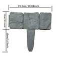 HMPEAIIY 20 Pcs Garden Border Edging Grey Stone Effect Edging Garden