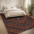 thumbnail image 3 of ODIKA Southwestern Mens Decorations Reindeer Lone Howling Cabin Cowboy Refined Non-Slip Flatwoven for Living Room, Under Sectional, Family, 3 of 7