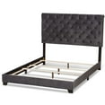 thumbnail image 4 of Bowery Hill Velvet Tufted King Bed in Dark Gray, 4 of 8