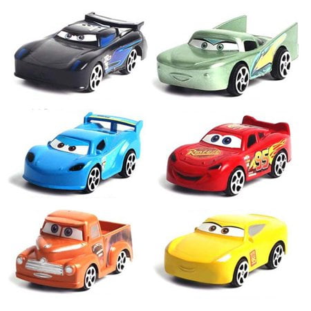 6pcs Cartoon Inertia Pull Back Cars Colorful Educational Toy Car for Children