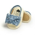 thumbnail image 5 of Newborn Baby Girls Big Bowknot Polka Dot Sandals Summer Beach Shoes Infant Baby Shoes, 5 of 8