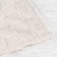 thumbnail image 3 of 3D Gingham Fleece Baby Blanket for Girls Boys Chessboard Grid Warmer Comfort Reversible Shaggy Cozy Decor for Home Bed Blanket for Toddlers 30 x 40 Inches,Cream, 3 of 5