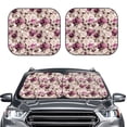 thumbnail image 2 of Balery 2 Piece Rose Flowers Car Windshield Sun Shade|Foldable Front Windshield Shade for Car Front Window for Most Sedans SUV Truck-, 2 of 7