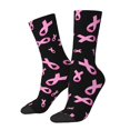 thumbnail image 1 of Balery Breast Cancer Awareness Calcetas Largas con Estampado para Hombre y Mujer – Suaves y Transpirables, Talla Única (US 5-11), 1 of 6