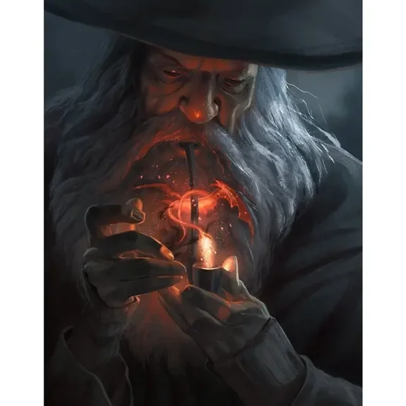 DIY 5D Full Round Drill Diamond Painting By Number Kits The Lord of The Rings Gandalf Rhinestone Embroidery Cross Stitch Art Craft Home Wall Decoration
