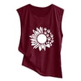 thumbnail image 4 of Ichuanyi Womens Tops, Summer Women's Fashion Casual Loose Sunflower Series Printed Sleeveless Tank Top, 4 of 4